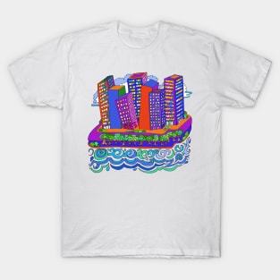 City Skyline on the Water T-Shirt